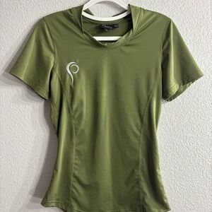 Prois Hunting Apparel Olive Green Short Sleeve Tee Outdoor Shirt Women's Top XS